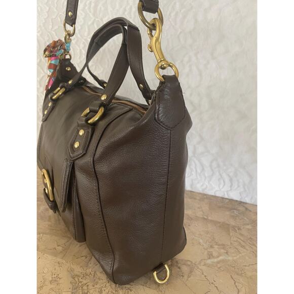 Coach campbell Dark brown leather convertible satchel shoulder bag F24690 - Picture 4 of 12